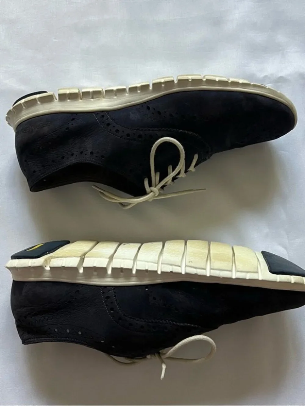 Women’s Cole Haan Navy Blue Suede Zero Grand Wingtip Oxfords Size 8.5